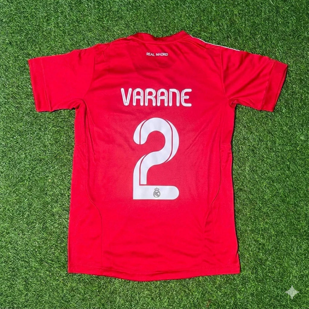 Raphaël Varane 2- Real Madrid 2011/2012 Red Football Jersey