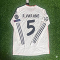 Raphaël Varane #5 Real 2014 Lissabon Finale Langarm Trikot Fußballtrikot