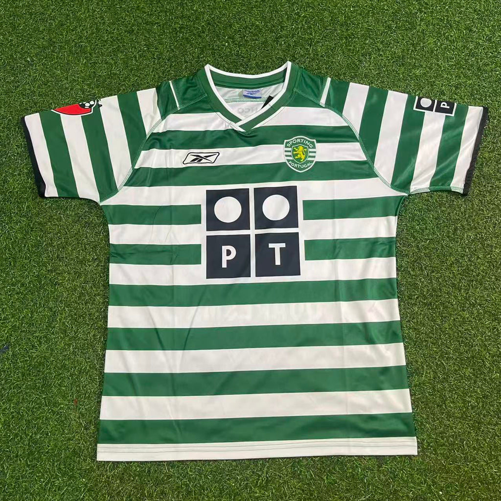Ricardo Quaresma 20 – Sporting CP Lisbon 2001–2003 Retro Kit Jersey – | Trikot | Maillot Soccer Shirt