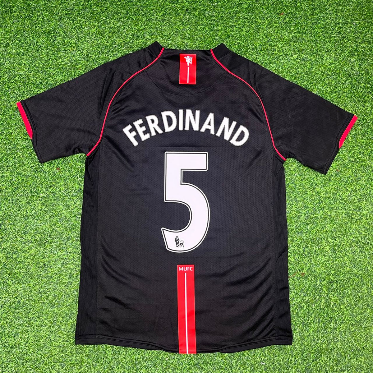 Rio Ferdinand Manchester United 2007-2008 Black Retro Football Jersey