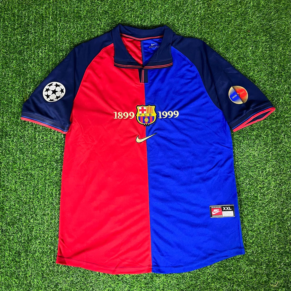 Rivaldo – Barcelona 1998/1999 Retro Kit Jersey – | Trikot | Maillot Soccer Shirt