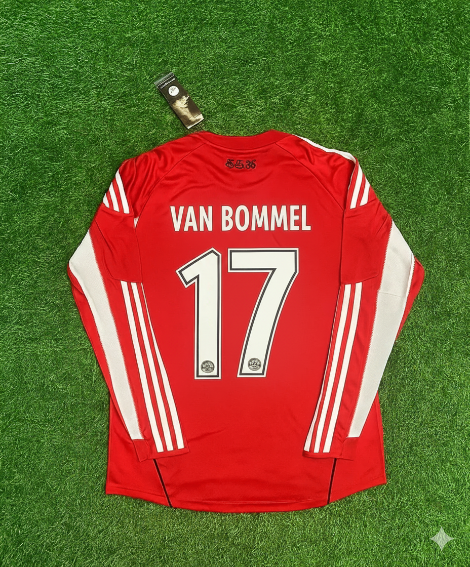 Mark van Bommel FC Bayern München 2010/11 Rotes Retro Trikot Jersey Trikot Fußballtrikot