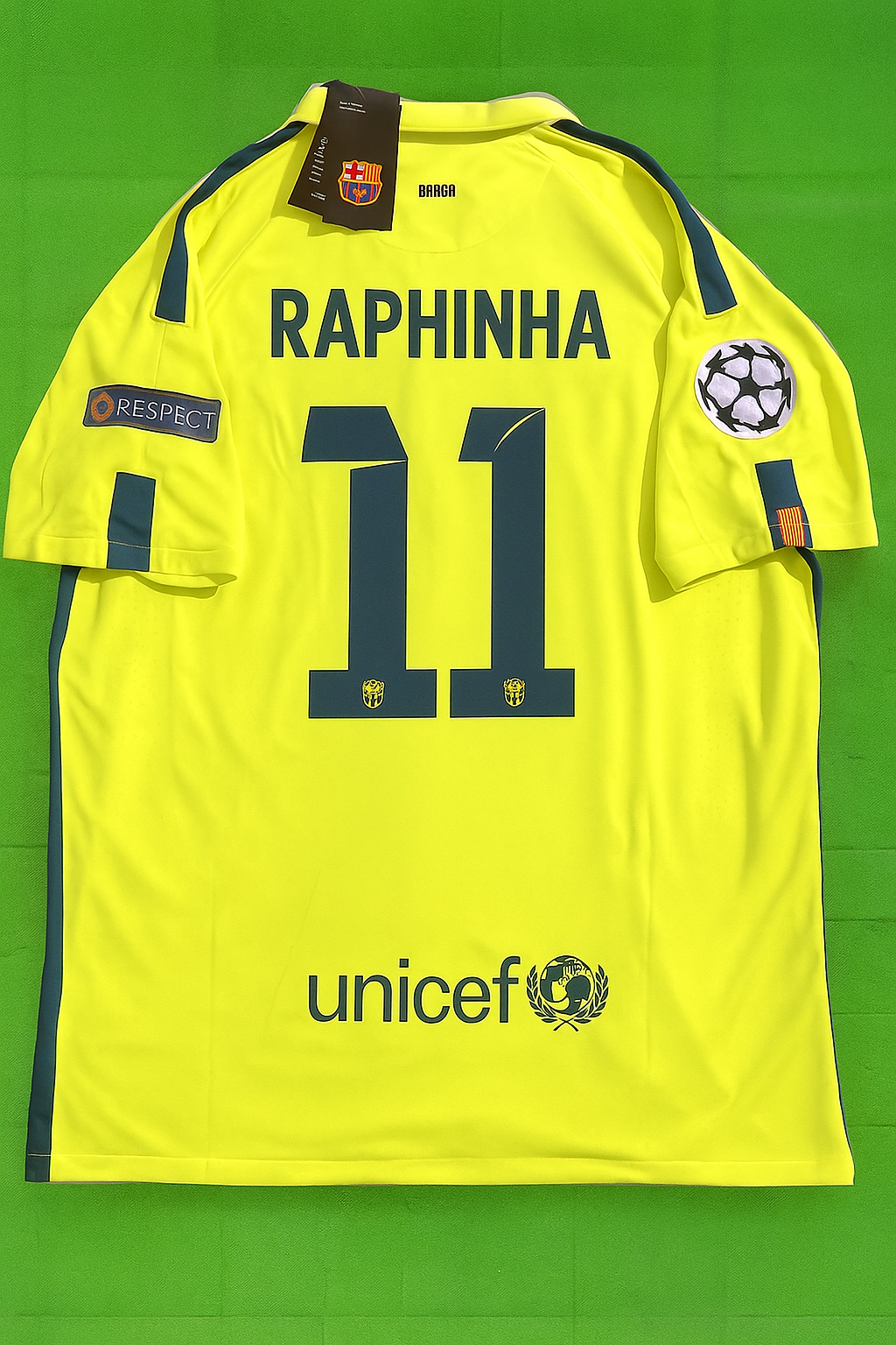 Raphinha 14/15 Retro Yellow Jersey Maillot Trikot Maglia Soccer Shirt
