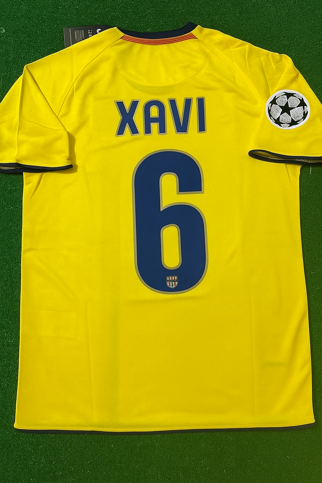 Xavi Hernandez 2008-09 Barcelona Gelbes Retro-Trikot