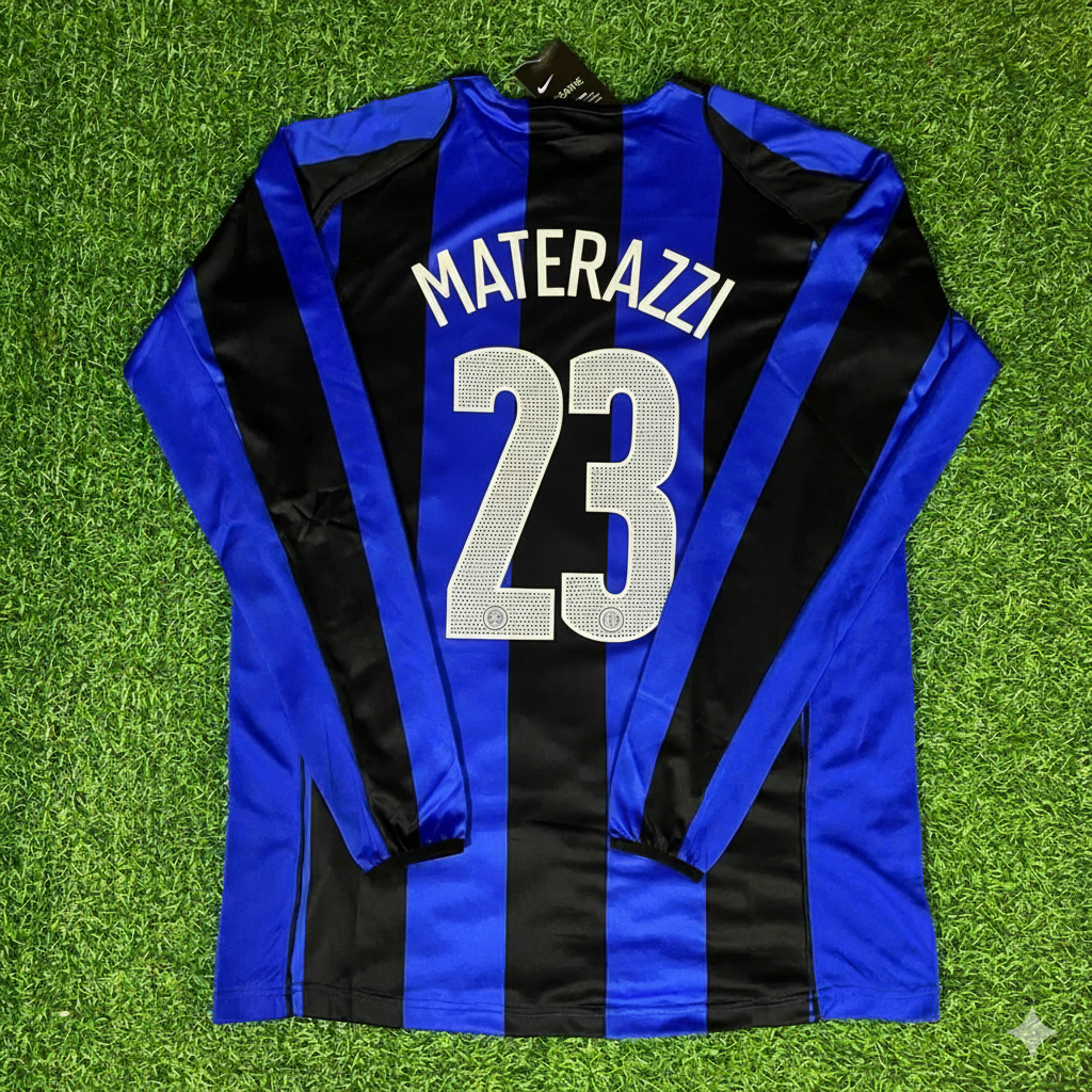Marco Materazzi Inter Mailand 2004-05 Retro-Fußballtrikot-Set