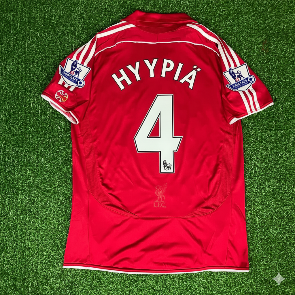 Sami Hyypiä Liverpool 2007/08 Premier League Trikot