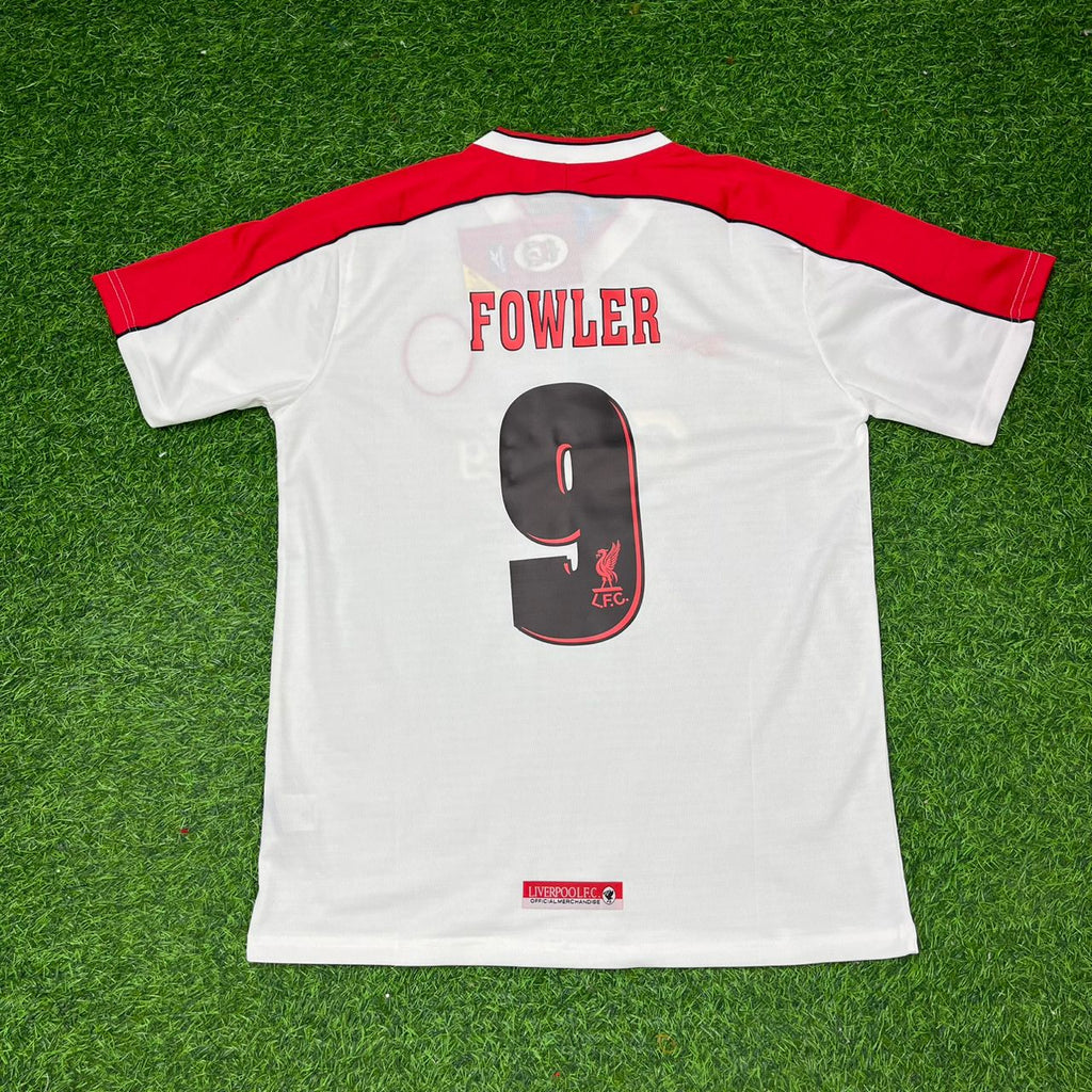 Robbie Fowler Liverpool 1998-1999 Auswärts Weiß Retro Fußballtrikot