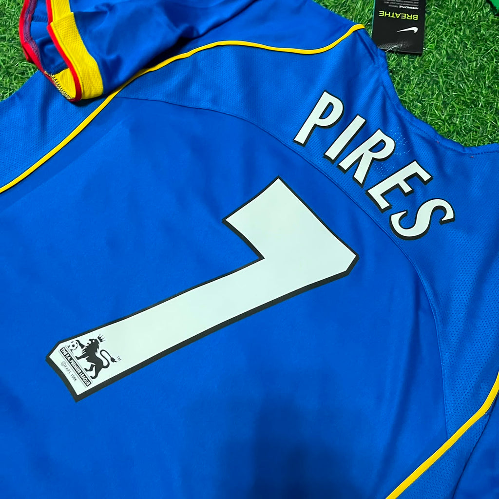 Robert Pires Arsenal 2004-05 Blaues Retro-Trikot