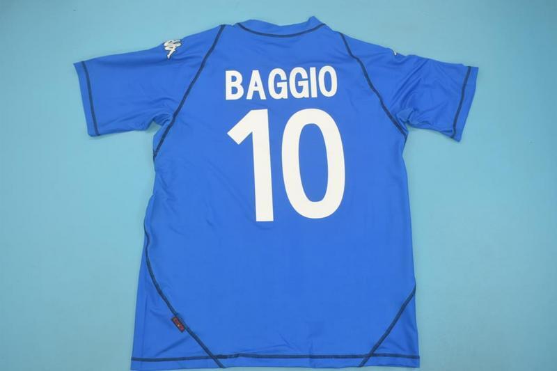 Roberto Baggio Brescia 2003/2004 Retro blaues Fußballtrikot