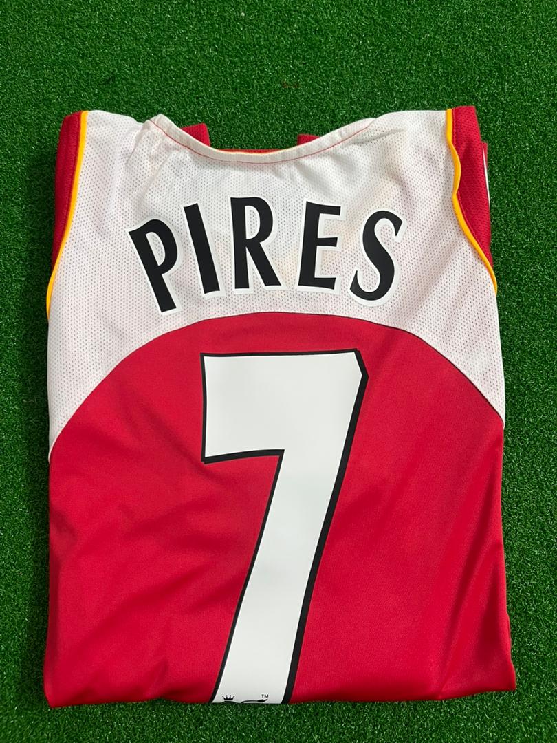 Robert Pires #7 - Arsenal 2004/2005 O2 Rotes Retro Trikot Maillot Fußball Shirt