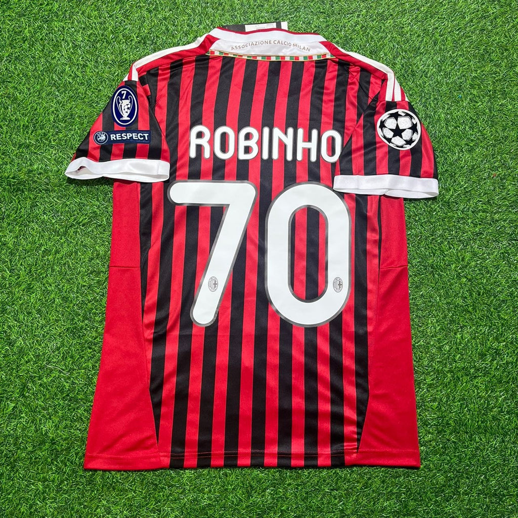 Robinho 70 - AC Milan Home 2011/12 Retro Kit Jersey Maillot Trikot Soccer Shirt