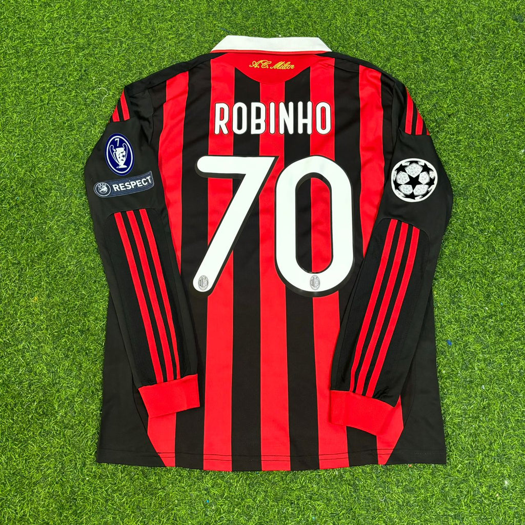 Robinho Milan 2009–2011 Langarm Retro Fußballtrikot