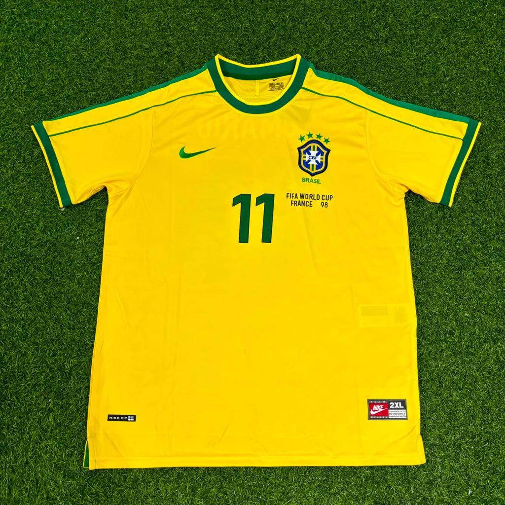 Romário #11 Brazil 1998 World Cup Retro Jersey Soccer Shirt
