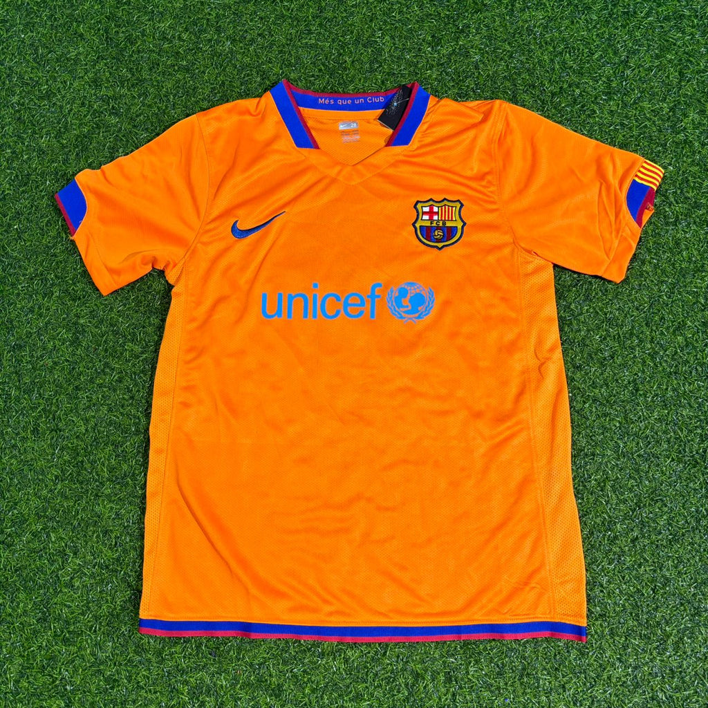 Ronaldinho Barcelona 2006-2007 Oranges Retro-Fußballtrikot