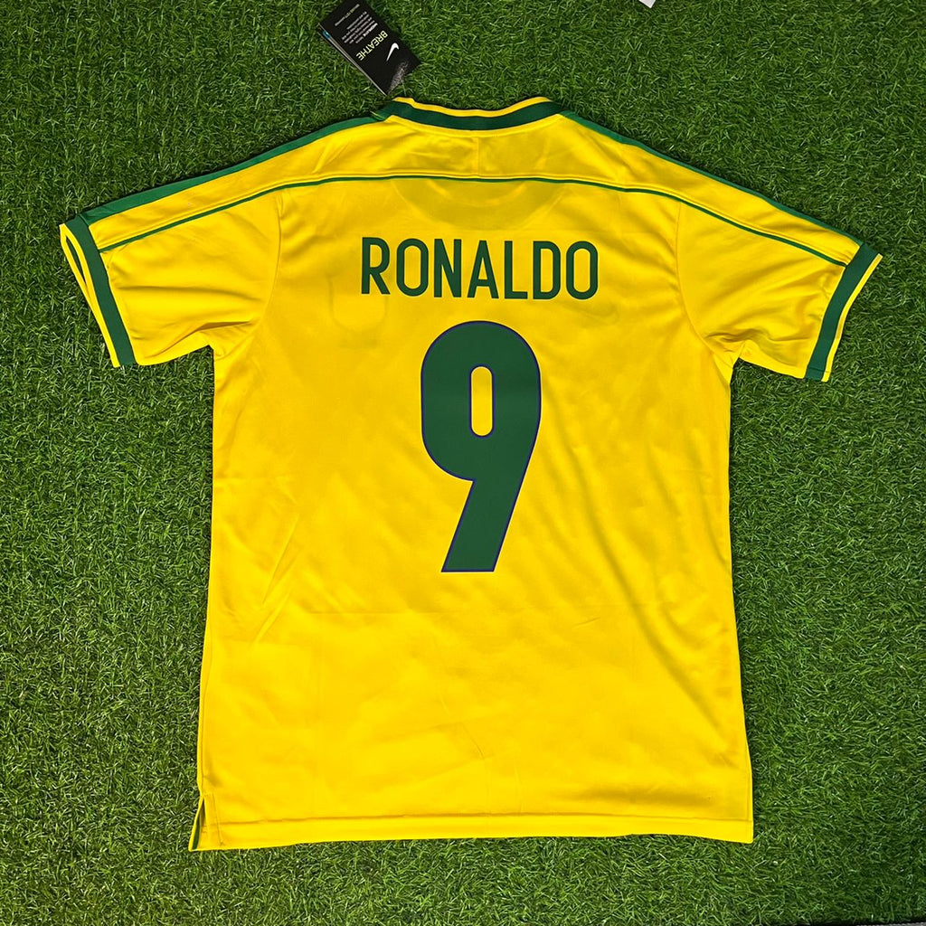 Ronaldo Nazario Brazil 1998 World Cup Retro Football Jersey