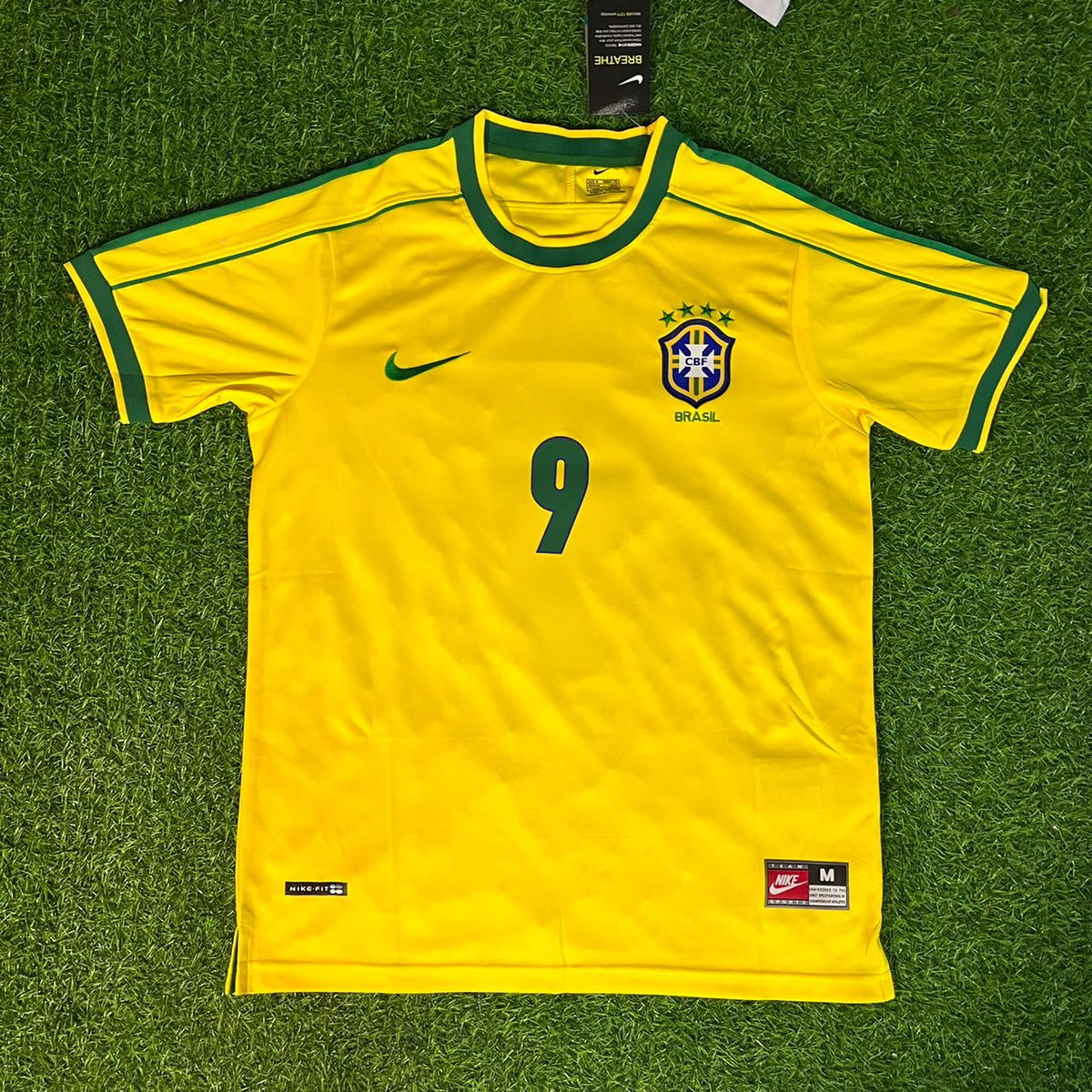 Ronaldo Nazario Brazil 1998 World Cup Retro Football Jersey