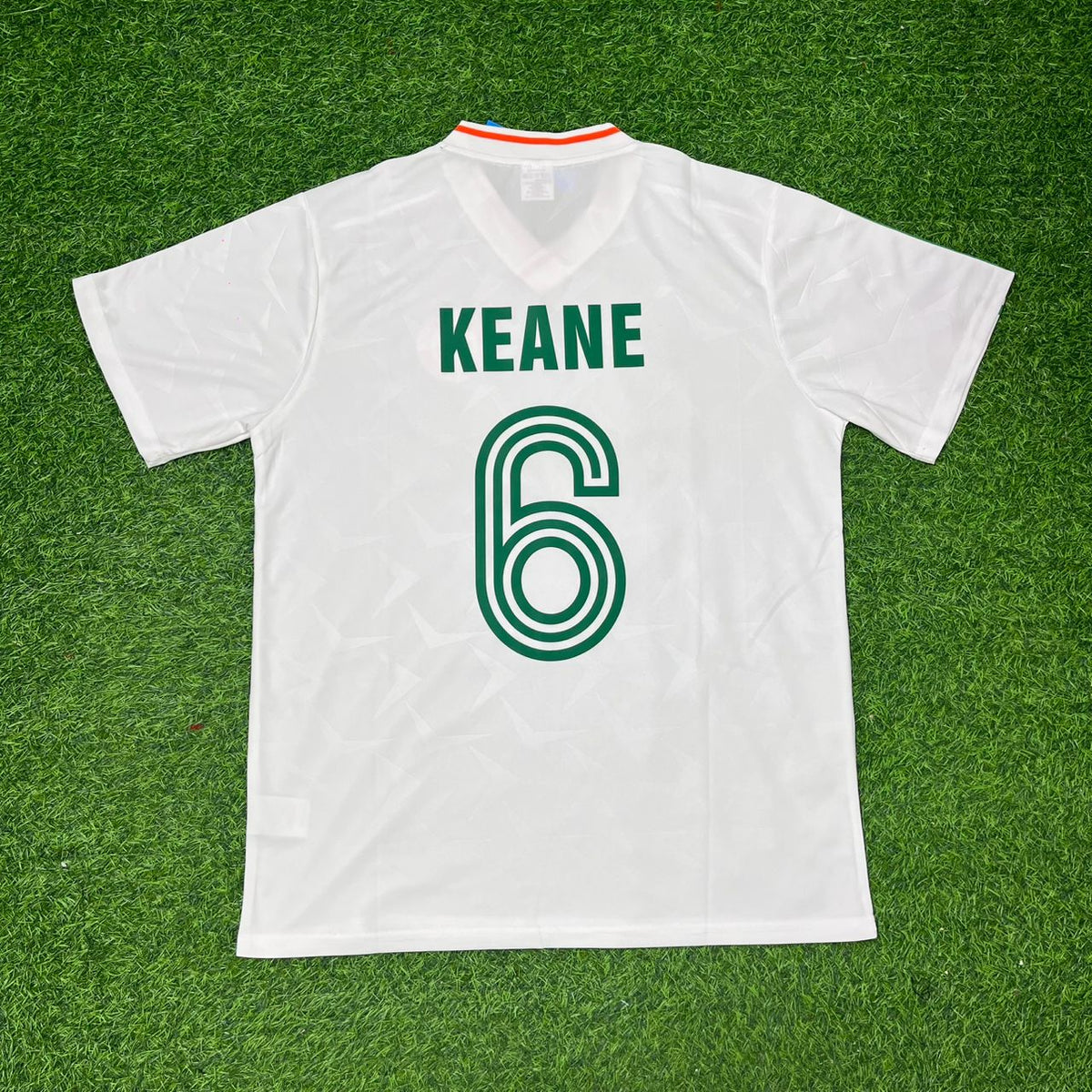 Roy Keane Irland Weiß Legendarisches Jubiläum Retro Fußballtrikot Set