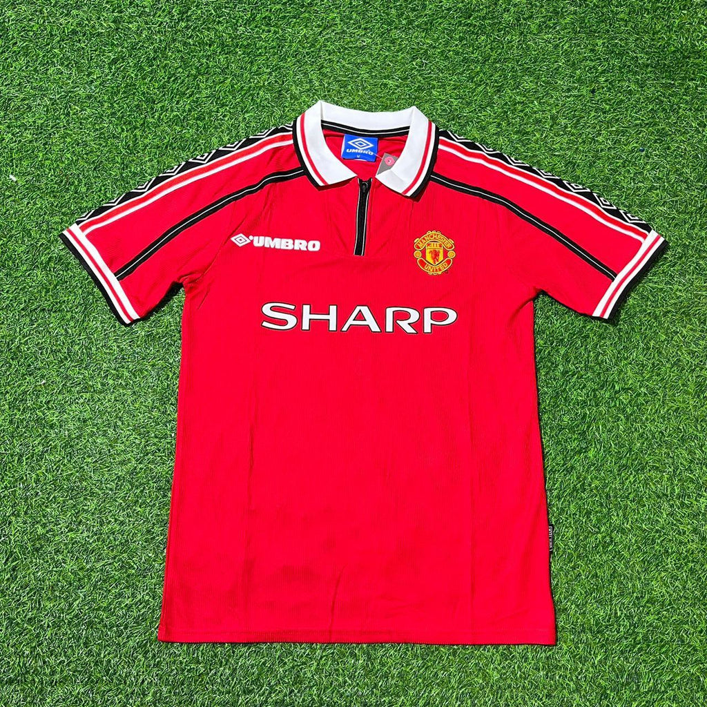 Roy Keane Manchester United 1999 Rotes Retro-Fußballtrikot
