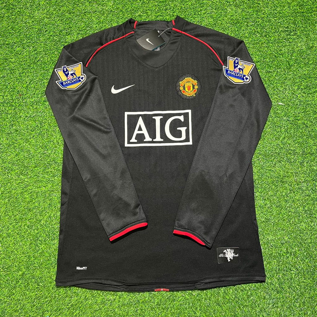 Ryan Giggs 2007-2008 Manchester United Black Retro Jersey Trikot Camiseta Maillot