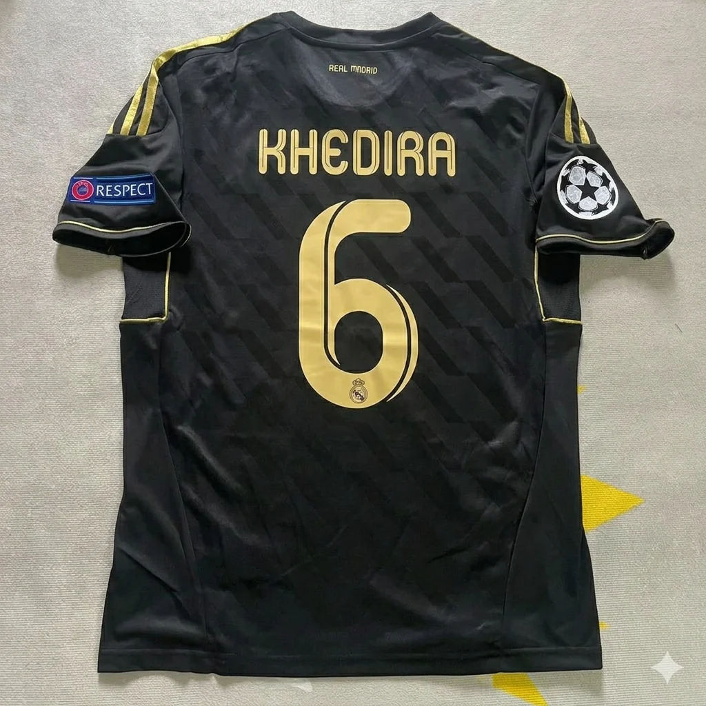 Sami Khedira 6 – Real Madrid 2011–2012 Champions League Retro Trikot Fußballtrikot