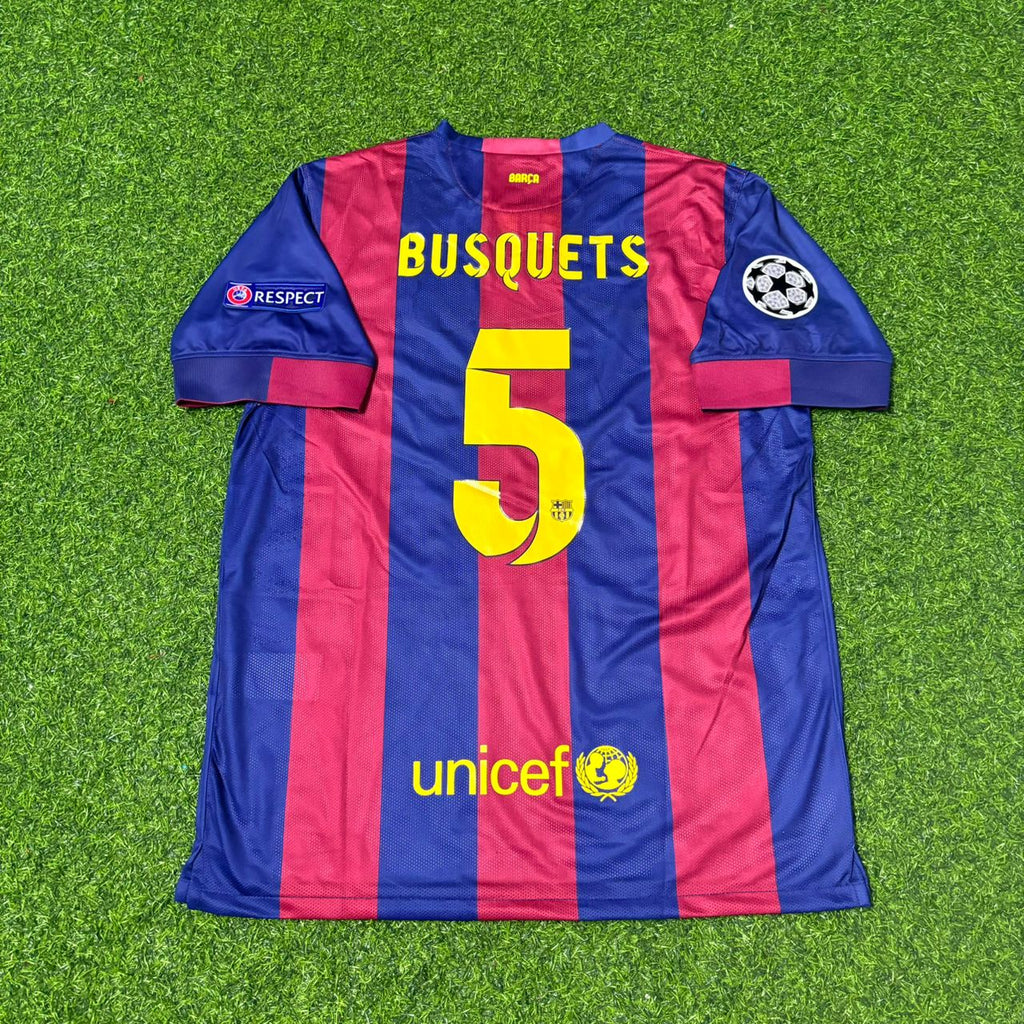 Sergio Busquets Barcelona 2015 Champions League Finale Retro-Fußballtrikot