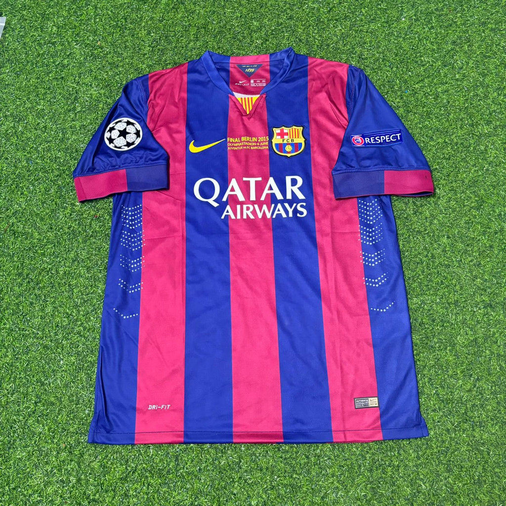 Sergio Busquets Barcelona 2015 Champions League Finale Retro-Fußballtrikot