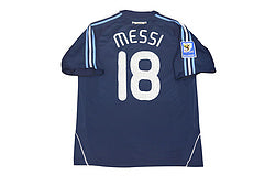 Lionel Messi 2008 Retro Argentinien Schwarz Trikot Fußballhemd