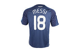 Lionel Messi 2008 Retro Argentinien Schwarz Trikot Fußballhemd