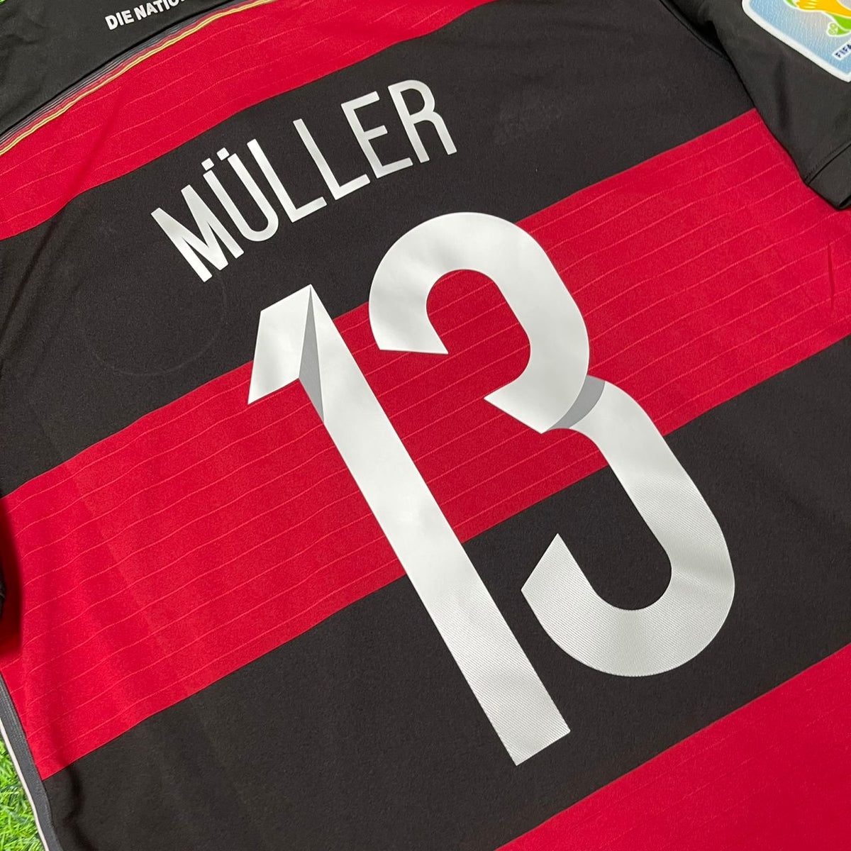 Thomas Müller Deutschland Deutschland 2014 Weltmeisterschaft Brasilien Schwarz Rot Retro Trikot Fußball Trikot
