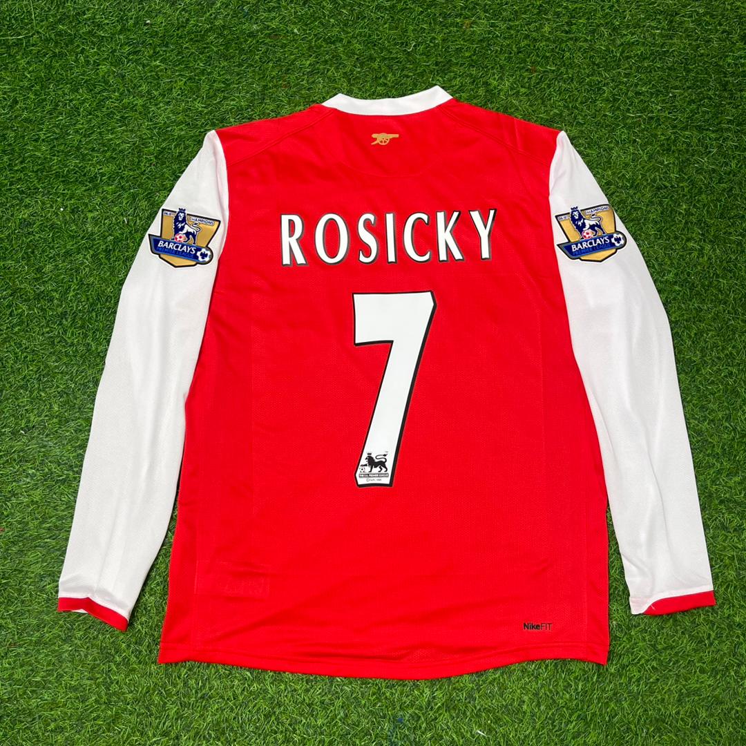 Tomáš Rosický #7 Arsenal 2006-2007 Home Long Sleeve Retro Football Jersey