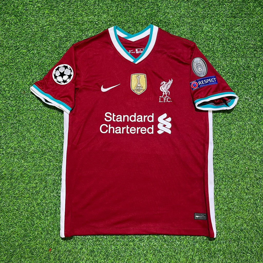 Virgil van Dijk #4 Liverpool 2020-21 Home Retro Football Jersey