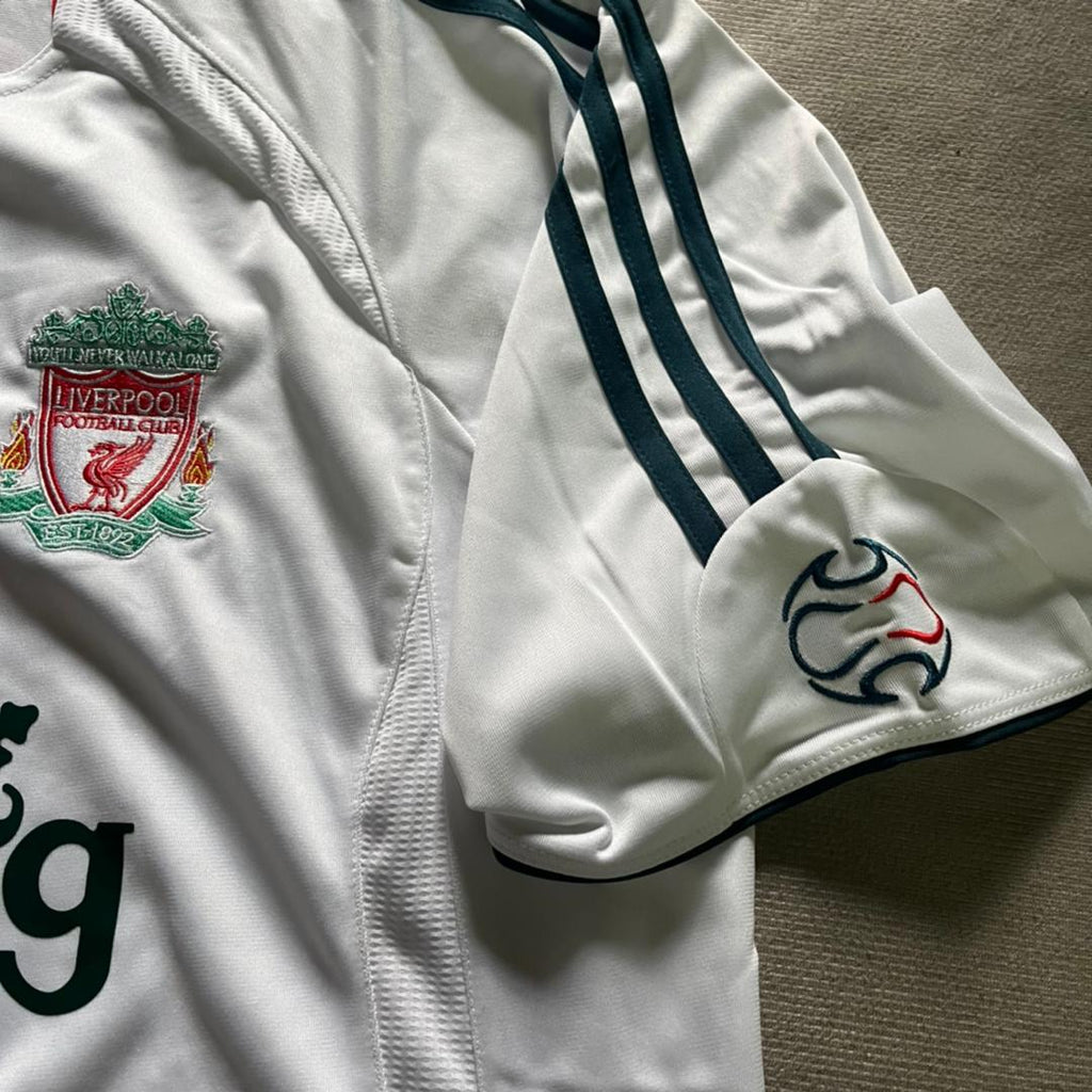 Dirk Kuyt Liverpool 2006 2007 White Retro Jersey