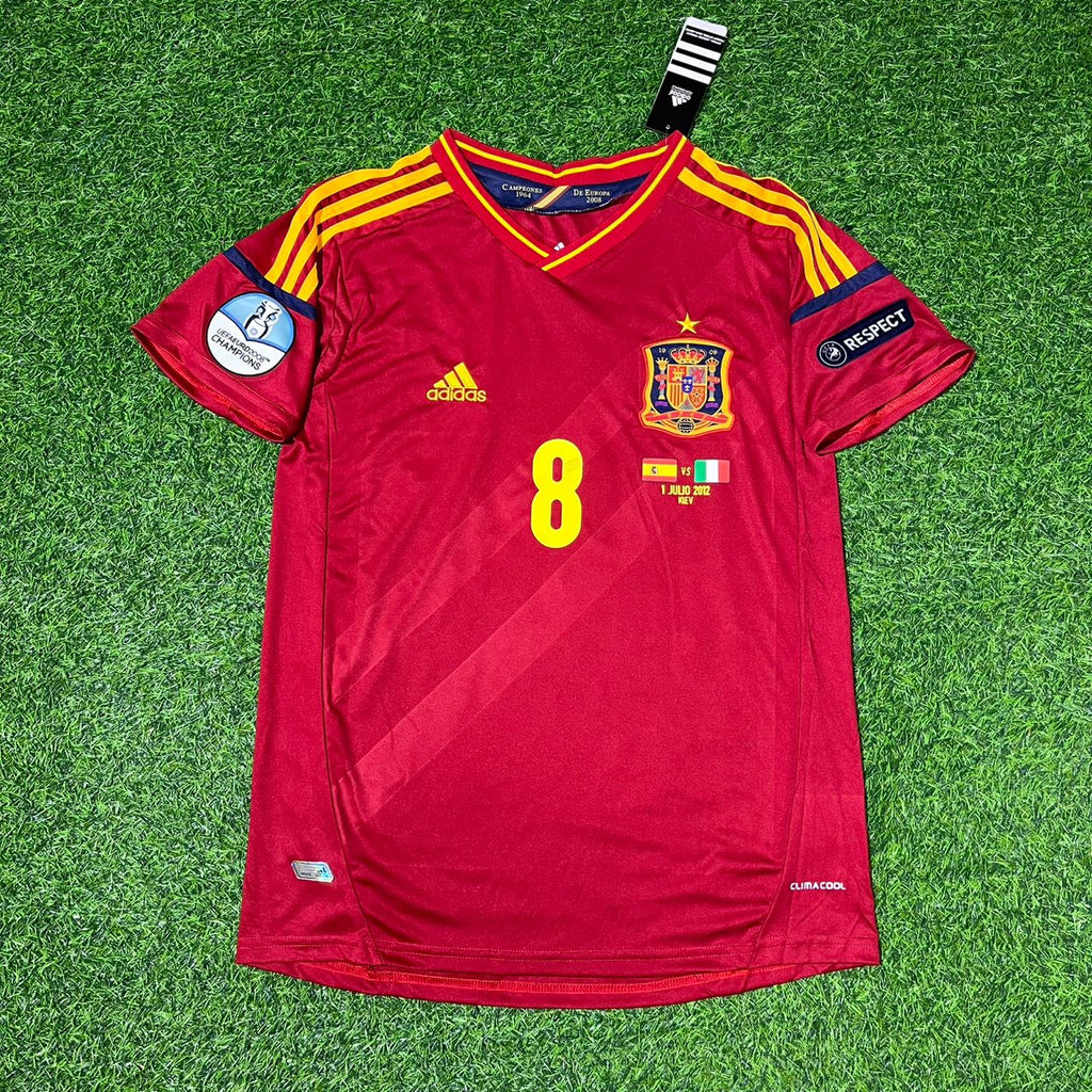 Xavi Hernandez Spanien EURO 2012 Final Retro Fußballtrikot-Set
