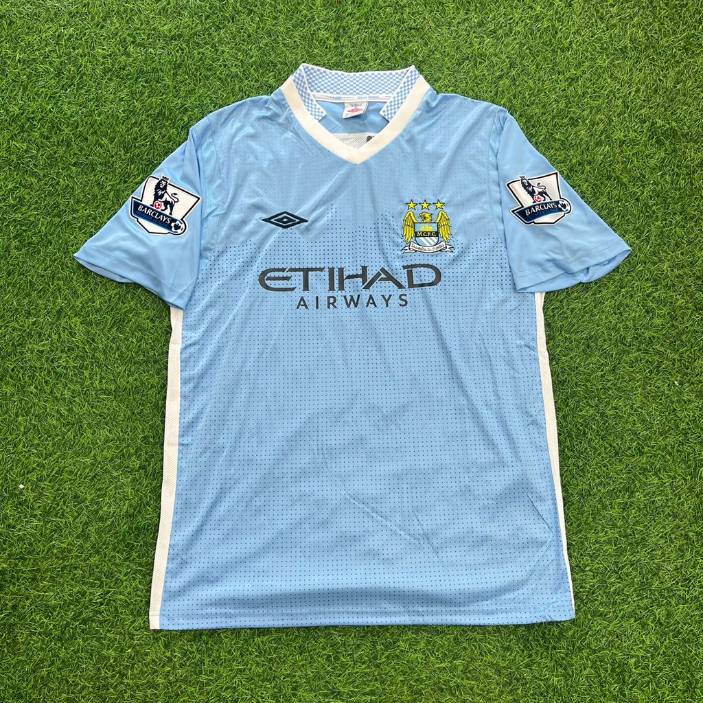 Mario Balotelli 45 Manchester City 2011/12 Heimtrikot Blau Retro Trikot Jersey Maillot Fußballtrikot