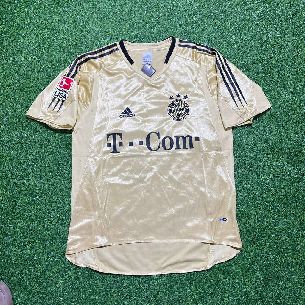 Ze Roberto Bayern München 2004/05 Retro Goldenes Fußballtrikot Set