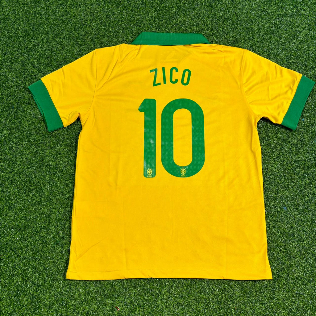 Zico Brazil Retro Football Jersey Kit