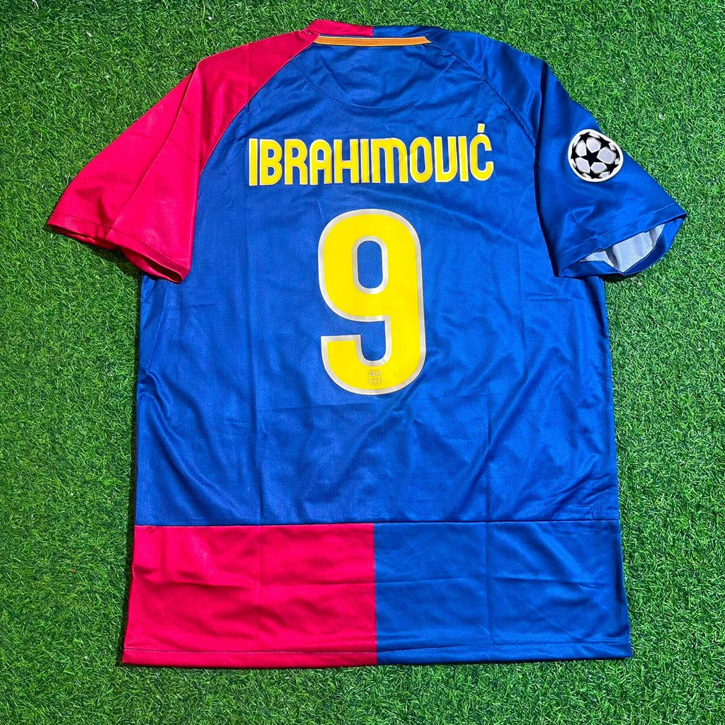 Zlatan Ibrahimovic 9 – Barcelona 2009 Final Retro Kit Jersey – | Trikot | Maillot
